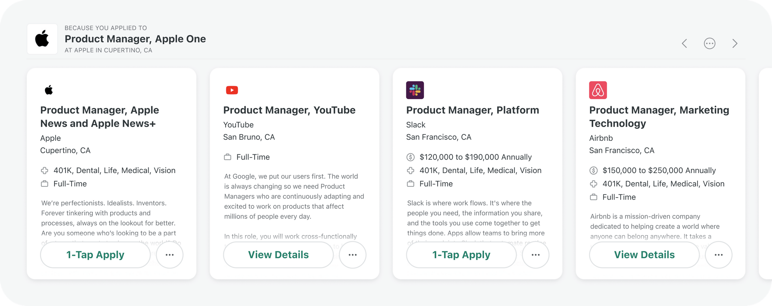 A diagram illustrating the confusing mix of job sources on the old Suggested Jobs page.